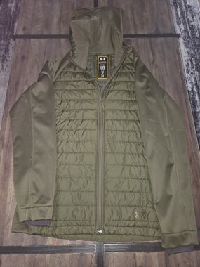 Under Armour storm lightweight hooded storm jacket full zip green Large